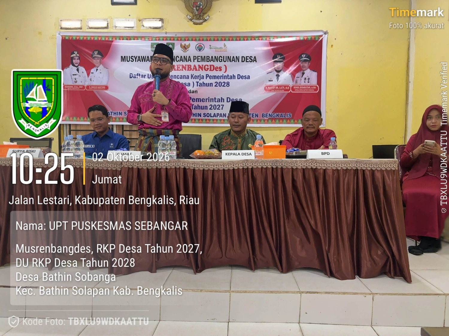 MUSRENBANGDES, RKP DESA TAHUN 2027 DU RKP DESA TAHUN 2028 DESA BATHIN SOBANGA DI KANTOR DESA BATHIN SOBANGA KEC. BATHIN SOLAPAN JUM’AT, 2 OKTOBER 2026