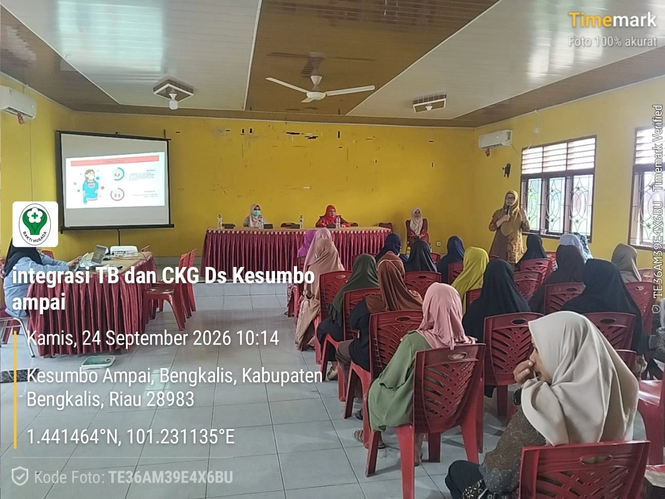 PENEMUAN/TRACING KASUS TB TERINTEGRASI DENGAN CEK KESEHATAN GRATIS (CKG) Di DESA KESUMBO AMPAI KAMIS, 24 SEPTEMBER 2026